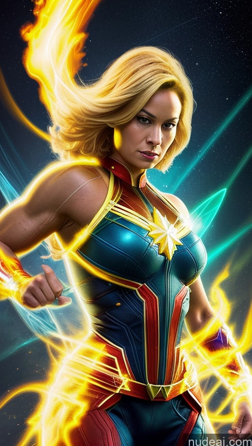 related ai porn images free for Bodybuilder Muscular Abs Several Super Saiyan Powering Up Busty Perfect Boobs Captain Marvel Neon Lights Clothes: Yellow Regal Surrealist Dynamic View