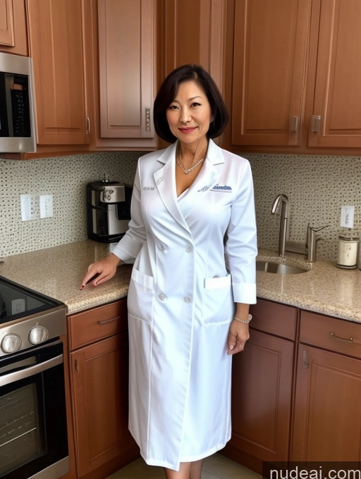 related ai porn images free for Milf Two Busty Perfect Boobs Beautiful Perfect Body 70s Bobcut Chinese Kitchen Bra Doctor Jacket Lab Coat Stylish Suit Cleavage Detailed Sexy Face