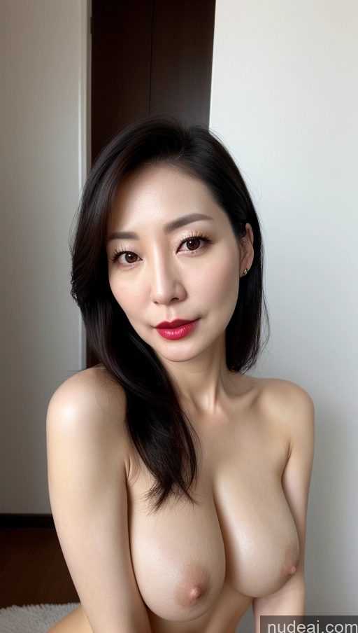 related ai porn images free for Woman One Perfect Boobs Beautiful Lipstick Fairer Skin 40s Black Hair Korean Close-up View