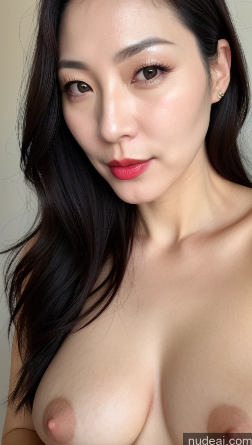 related ai porn images free for Woman One Perfect Boobs Beautiful Lipstick Fairer Skin 40s Black Hair Korean Close-up View