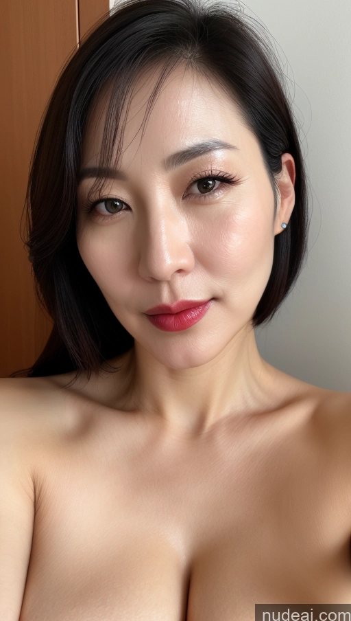 related ai porn images free for Woman One Perfect Boobs Beautiful Lipstick Fairer Skin 40s Black Hair Korean Close-up View