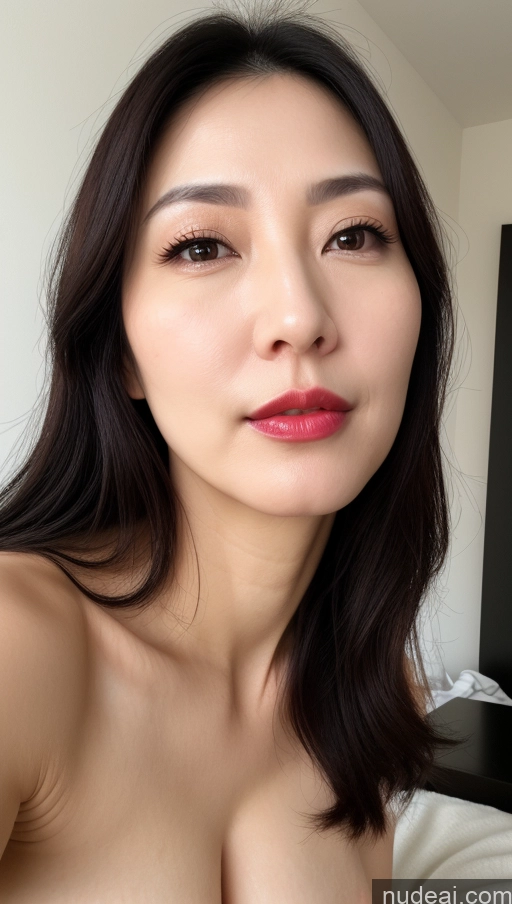 related ai porn images free for Woman One Perfect Boobs Beautiful Lipstick Fairer Skin 40s Black Hair Korean Close-up View