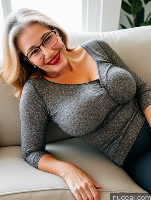 related ai porn images free for 80s Czech Busty Tall Glasses Lipstick Happy Couch Close-up View Blouse Chemise Yoga Pants Detailed Plank