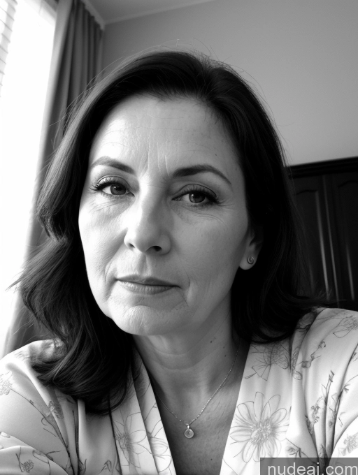 related ai porn images free for Milf One 40s Bedroom Kimono Shocked Beautiful White Brunette Straight Small Tits Close-up View Black And White Fairer Skin On Back