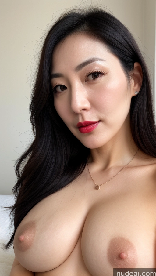 related ai porn images free for Woman One Perfect Boobs Beautiful Lipstick Fairer Skin 40s Korean Close-up View Black Hair