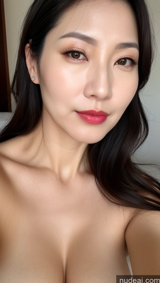 related ai porn images free for Woman One Perfect Boobs Beautiful Lipstick Fairer Skin 40s Korean Close-up View Black Hair