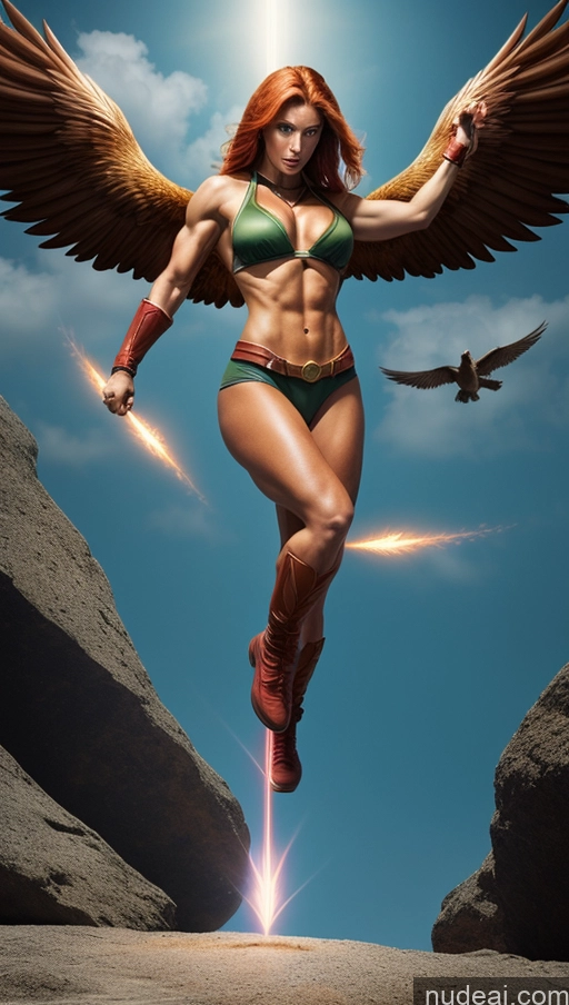related ai porn images free for Muscular Abs Busty Several Ginger Irish Hawkgirl Powering Up