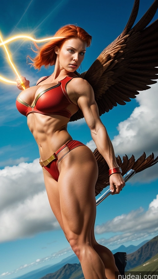 related ai porn images free for Muscular Abs Busty Several Ginger Irish Hawkgirl Powering Up Dynamic View