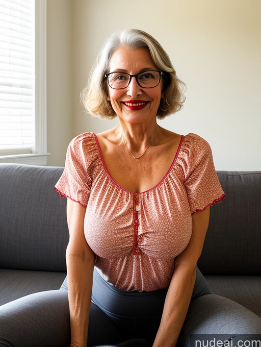 related ai porn images free for 80s Czech Skinny Tall Busty Glasses Couch Blouse Chemise Yoga Pants Detailed Lipstick Professor Plank Front View Happy