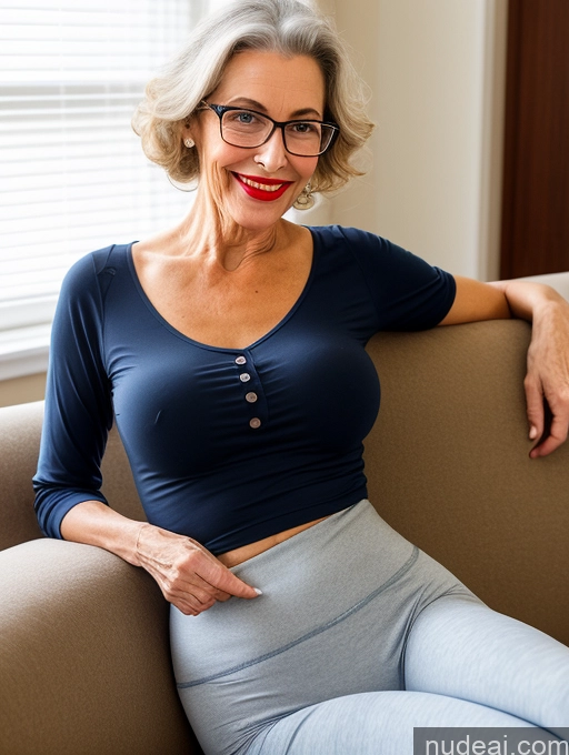 related ai porn images free for 80s Czech Skinny Tall Busty Glasses Couch Blouse Chemise Yoga Pants Detailed Lipstick Professor Plank Front View Happy