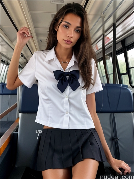 related ai porn images free for Woman One Skinny Perfect Body Short Tanned Skin 18 Brunette Long Hair Czech Detailed Bus JK Uniform
