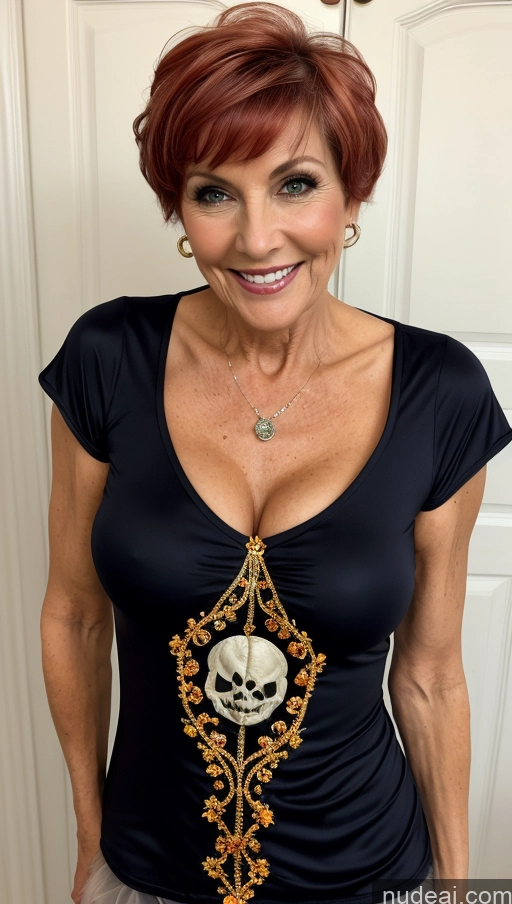 related ai porn images free for Milf One Small Tits Skinny Perfect Body Happy Pixie Front View Halloween Shirt Detailed