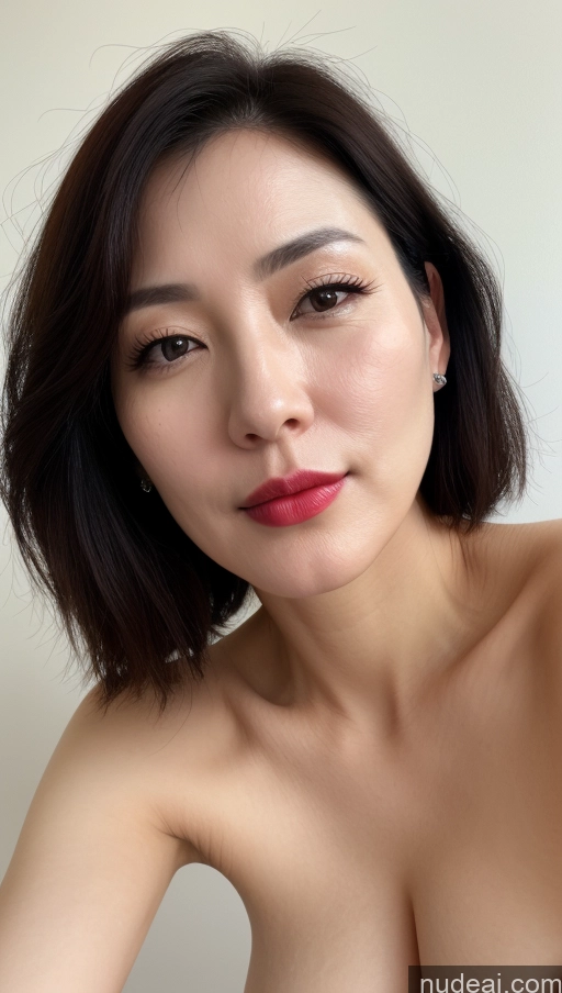 related ai porn images free for Woman One Beautiful Lipstick Fairer Skin Black Hair Close-up View Perfect Boobs Korean 40s