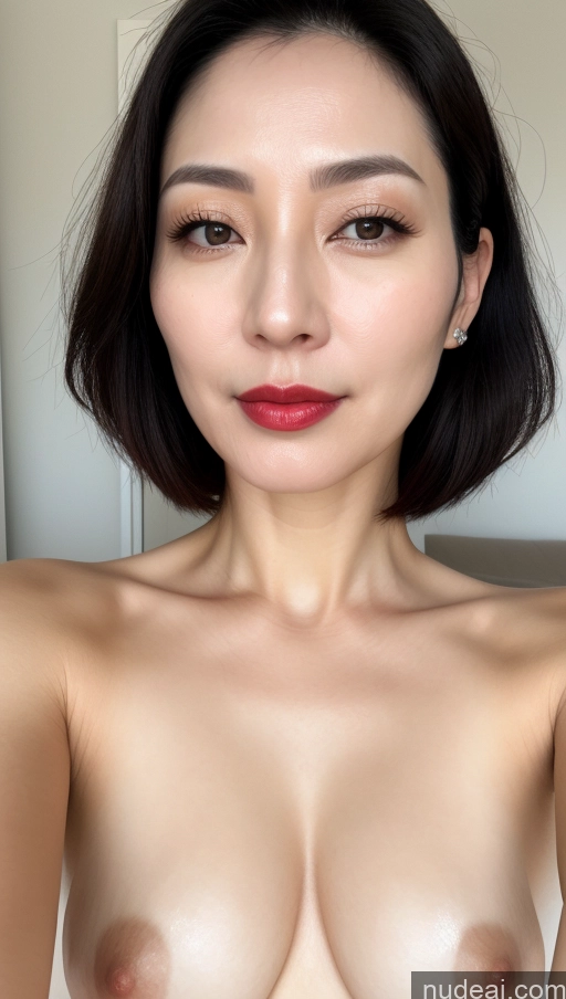 related ai porn images free for Woman One Beautiful Lipstick Fairer Skin Black Hair Close-up View Perfect Boobs Korean 40s