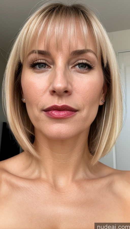 related ai porn images free for Woman One Small Tits Beautiful Lipstick 40s Blonde Bangs White Close-up View Cumshot