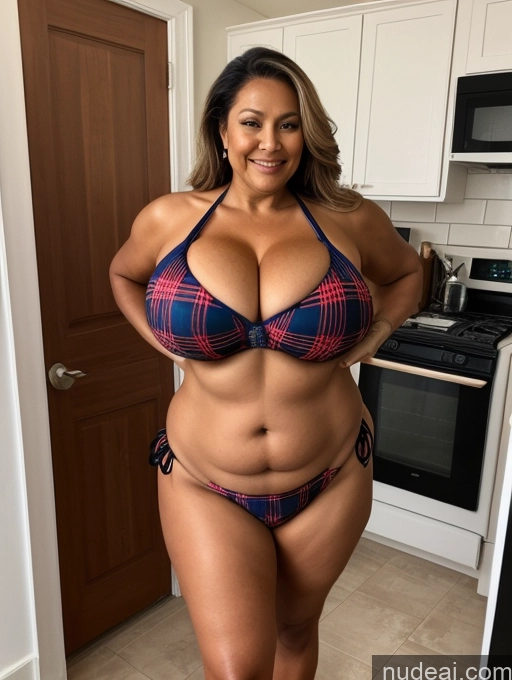 related ai porn images free for Milf One Busty Huge Boobs Thick Tanned Skin Front View Microkini Thong Polynesian 60s Maid Lumberjack
