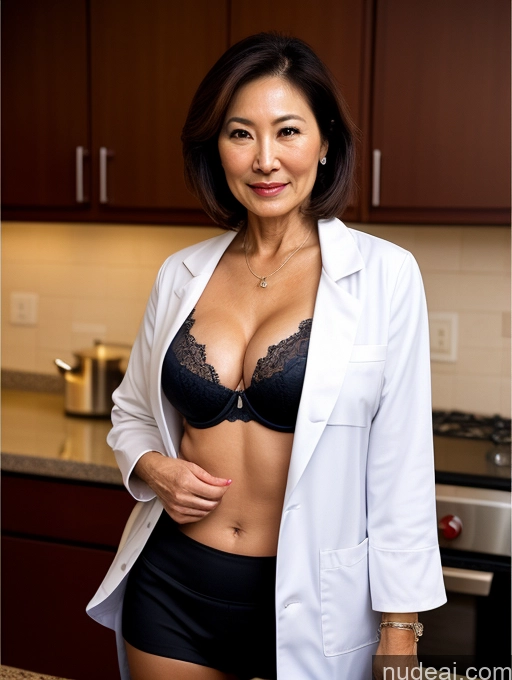 related ai porn images free for Milf Two Perfect Boobs Beautiful Perfect Body Bobcut Kitchen Bra Doctor Jacket Lab Coat Stylish Suit Cleavage Dark Lighting Detailed Sexy Face 70s Busty Japanese