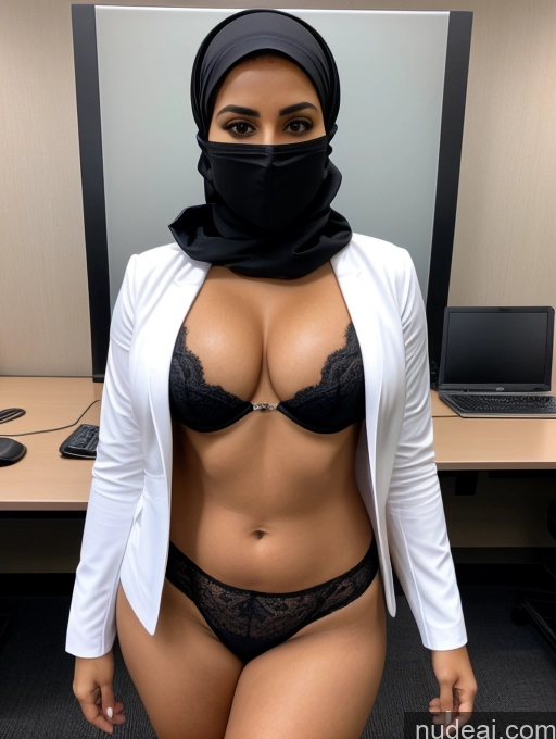 related ai porn images free for Milf Two Perfect Boobs Beautiful Thick Perfect Body Dark Skin Arabic Office Bra Jacket Niqab Professor Stylish Suit Partially Nude Detailed Sexy Face