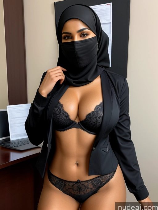 related ai porn images free for Milf Two Perfect Boobs Beautiful Thick Perfect Body Dark Skin Arabic Office Bra Jacket Niqab Professor Stylish Suit Partially Nude Detailed Sexy Face