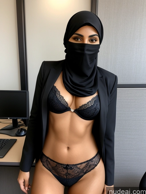 related ai porn images free for Milf Two Perfect Boobs Beautiful Thick Perfect Body Dark Skin Arabic Office Bra Jacket Niqab Professor Stylish Suit Partially Nude Detailed Sexy Face