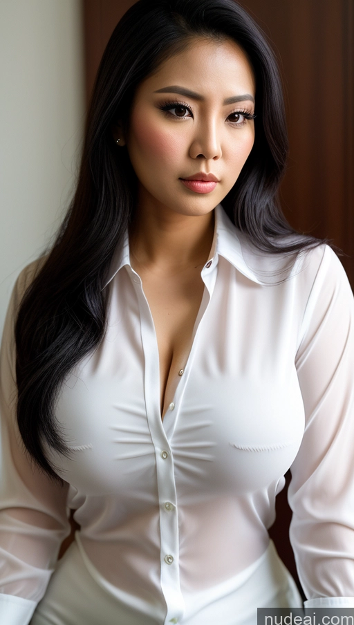 related ai porn images free for Beautiful Busty 20s Serious Black Hair Slicked Filipina Blouse