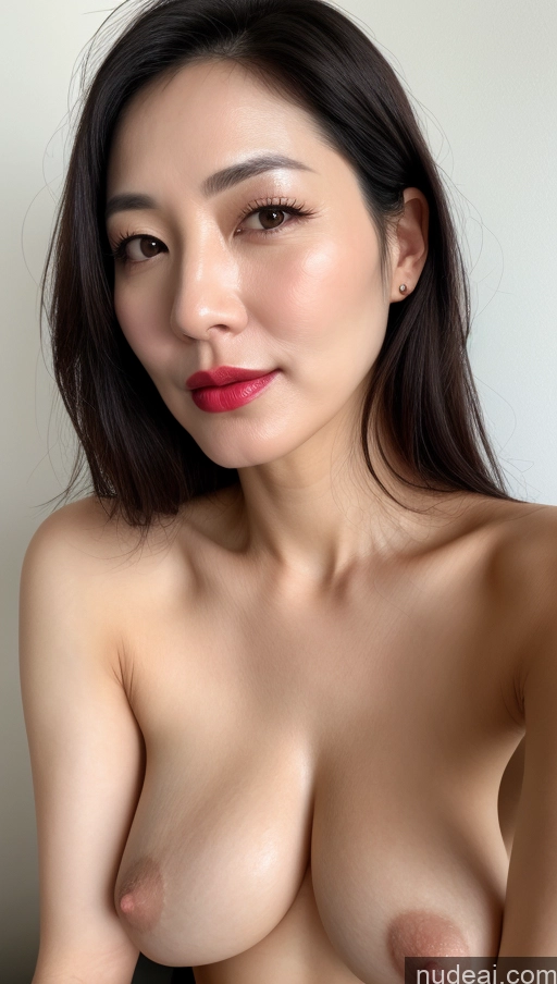 related ai porn images free for Woman One Perfect Boobs Beautiful Lipstick Fairer Skin 40s Korean Close-up View Black Hair