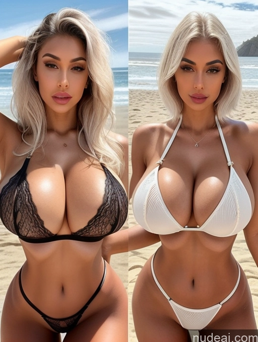 related ai porn images free for Model Two Busty Huge Boobs Lipstick Big Ass Skinny Big Hips Tanned Skin 18 Persian Beach Front View Microkini Sexy Face EdgDL, Lingerie Set, Wearing EdgDL, Chic Lingerie White Hair Bobcut