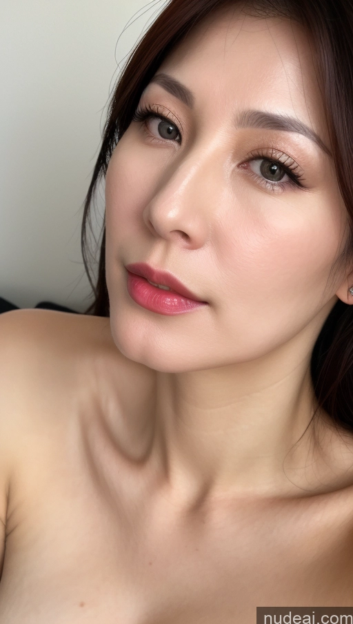 related ai porn images free for Woman One Perfect Boobs Beautiful Close-up View Korean Brunette 40s Fairer Skin Lipstick