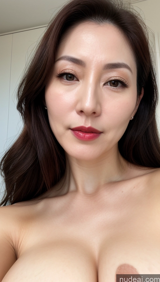 related ai porn images free for Woman One Perfect Boobs Beautiful Close-up View Korean Brunette 40s Fairer Skin Lipstick