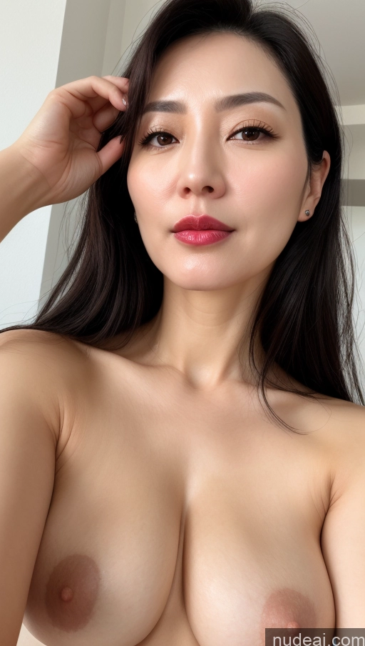 related ai porn images free for One Woman Perfect Boobs Beautiful Lipstick Fairer Skin 40s Korean Close-up View Black Hair