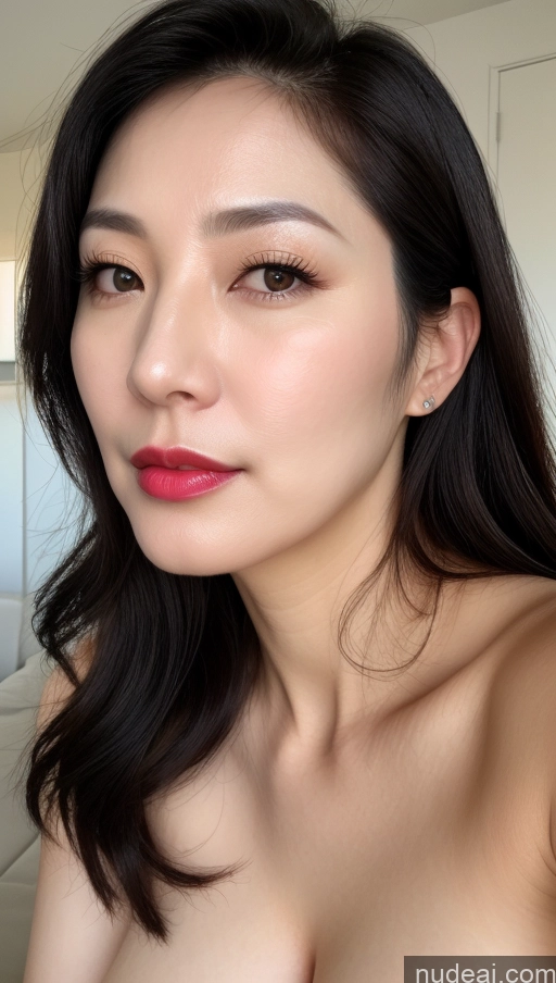 related ai porn images free for Woman One Perfect Boobs Beautiful Lipstick Fairer Skin 40s Black Hair Korean Close-up View