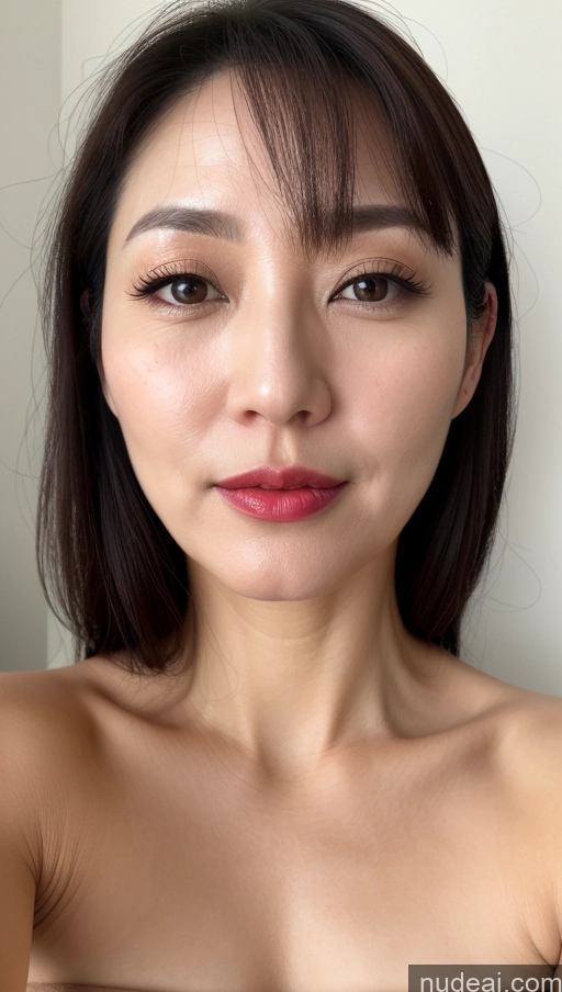 related ai porn images free for Woman One Perfect Boobs Beautiful Lipstick Fairer Skin 40s Black Hair Korean Close-up View
