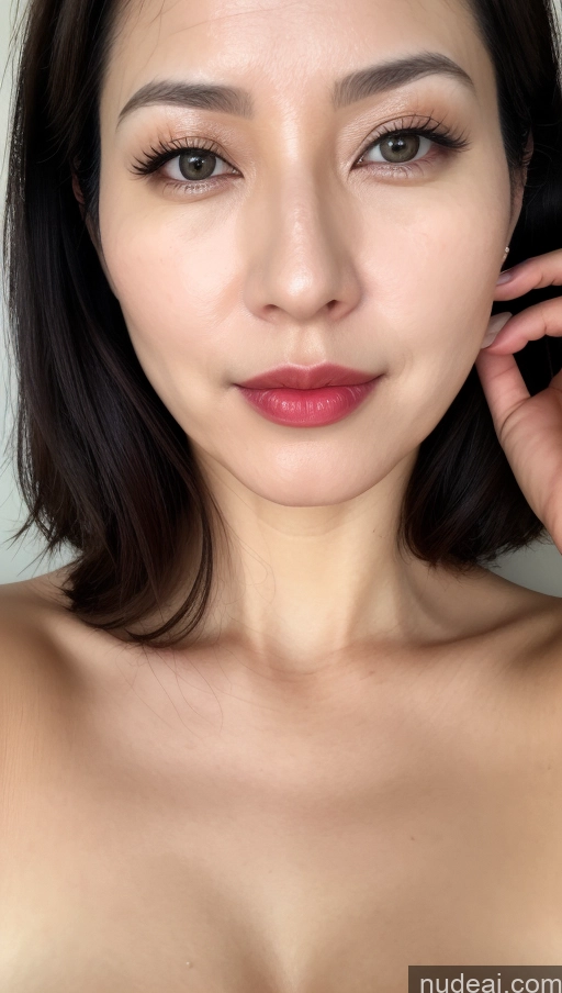 related ai porn images free for Woman One Perfect Boobs Beautiful Lipstick Fairer Skin 40s Black Hair Korean Close-up View