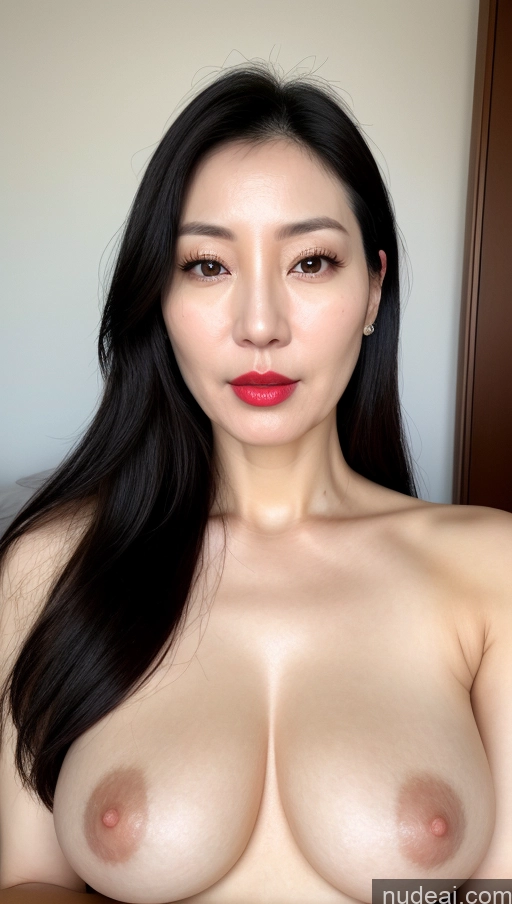 related ai porn images free for Woman One Perfect Boobs Beautiful Lipstick Fairer Skin 40s Black Hair Korean Close-up View