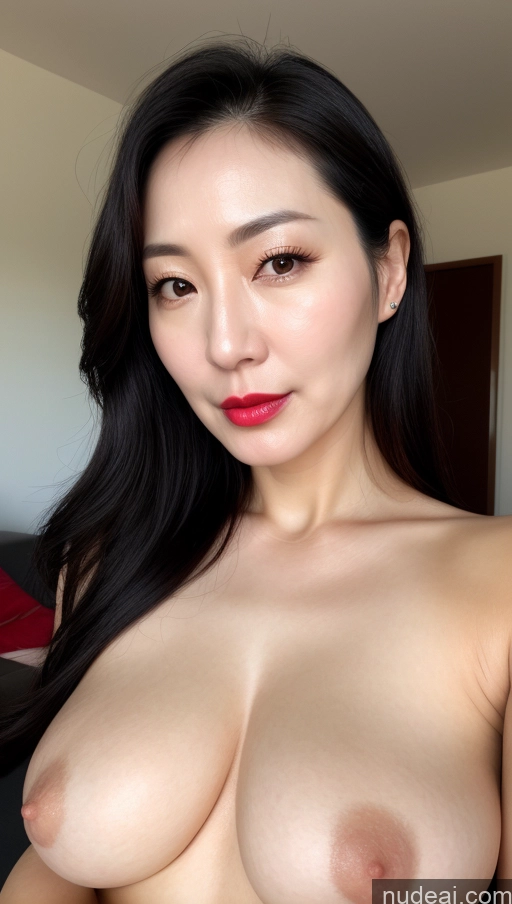 related ai porn images free for Woman One Perfect Boobs Beautiful Lipstick Fairer Skin 40s Black Hair Korean Close-up View