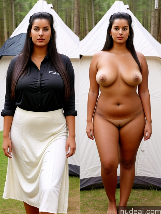 related ai porn images free for Woman One Chubby 18 Black Hair White Tent Casual Long Hair Front View Onoff Long Skirt Shirt