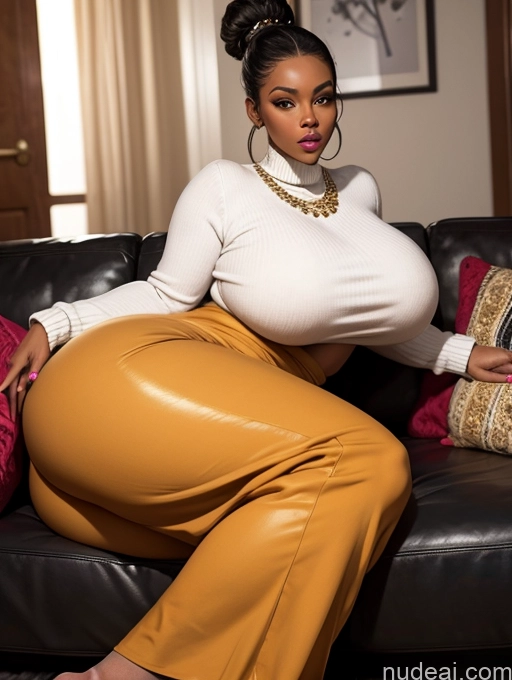 related ai porn images free for Milf Busty Beautiful Big Ass Seductive Sexy Face Crisp Anime Couch Front View Diamond Jewelry Detailed Dark Skin 40s African Brunette Long Skirt Sweater Hair Bun Huge Boobs Chubby Fat