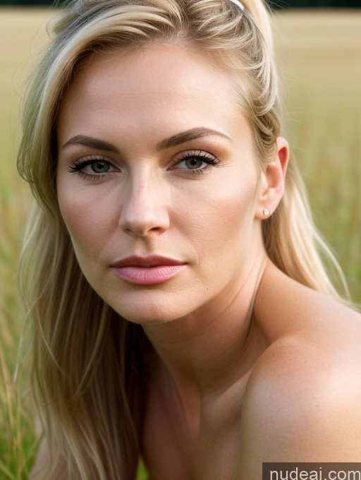 related ai porn images free for Milf One Small Tits Fairer Skin 40s Pouting Lips Seductive Blonde Ponytail Close-up View Nude Swedish Meadow