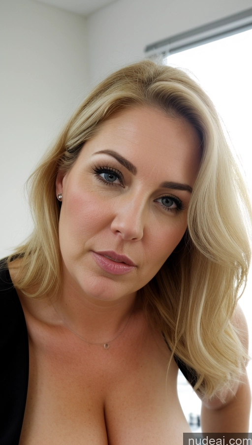 related ai porn images free for Thick Chubby Fairer Skin Serious Blonde Messy White Office Bright Lighting Detailed Front Facing Full Body Beautiful Secretary Woman 50s Cumshot