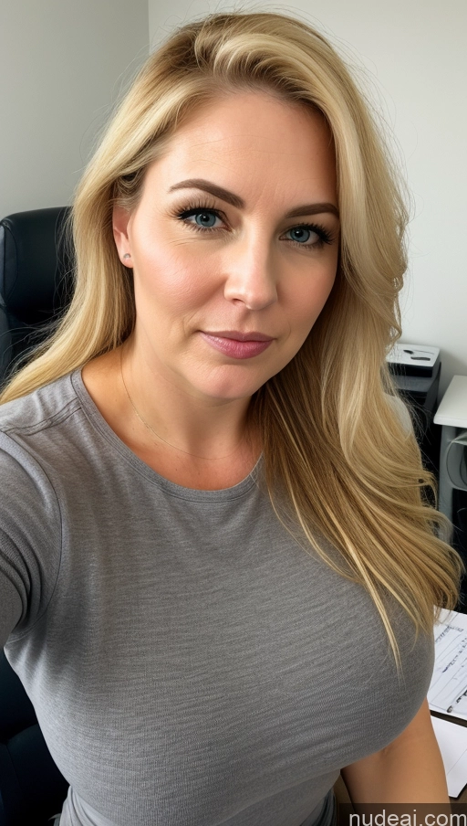 related ai porn images free for Thick Chubby Fairer Skin Serious Blonde Messy White Office Bright Lighting Detailed Front Facing Full Body Beautiful Secretary Woman 50s Cumshot
