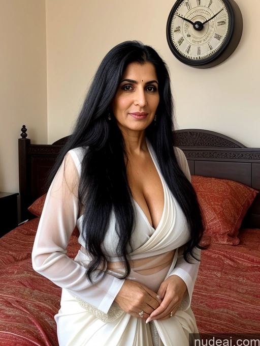 related ai porn images free for Milf Perfect Boobs 40s Sexy Face Black Hair Long Hair Arabic Surrealist Bedroom Front View Sari