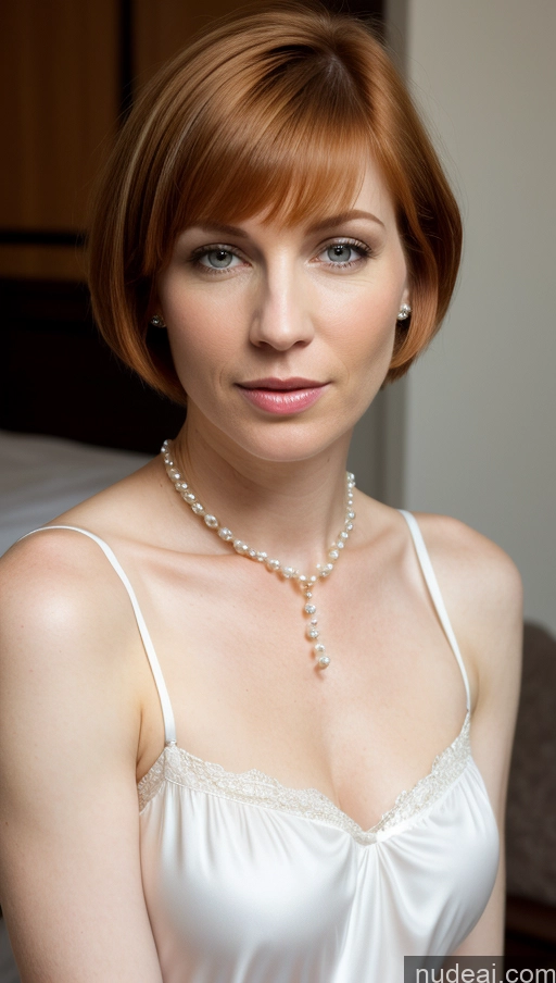 related ai porn images free for Sexy Face Skin Detail (beta) Front View Cleavage Fairer Skin Nightgown Dutch Ginger 40s Short Hair Beautiful Pearl Jewelry