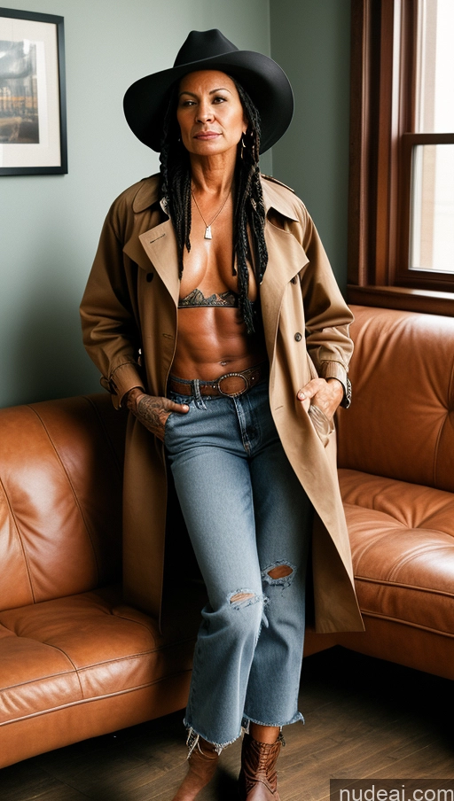 related ai porn images free for Muscular Abs Tattoos Dark Skin Milf Trench Coat Western Jeans Hat Vintage Braided Couch Lumberjack 50s