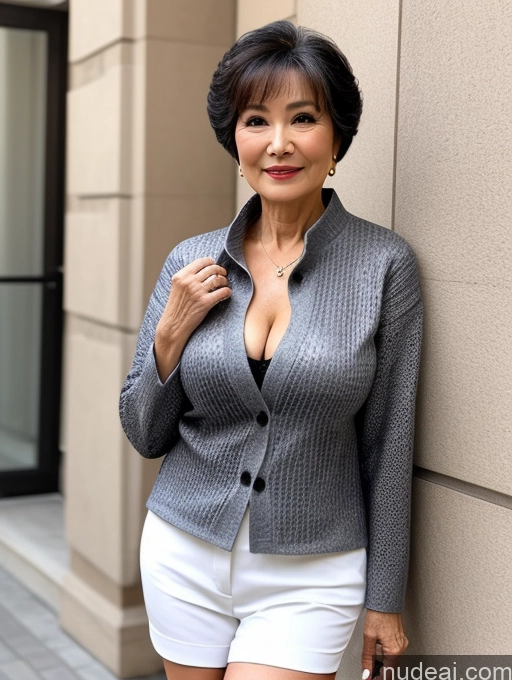 related ai porn images free for Milf Perfect Boobs Beautiful 70s Chinese Blouse Casual Jacket Professor Stylish Sweater Cleavage Detailed Sexy Face Pixie