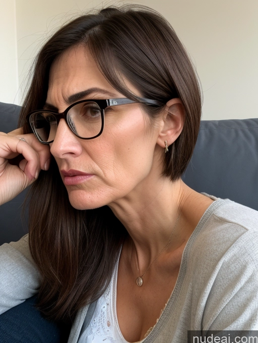 related ai porn images free for Jewish Angry Skinny Tall Small Ass Glasses Couch Casual Chemise Detailed Bobcut 60s