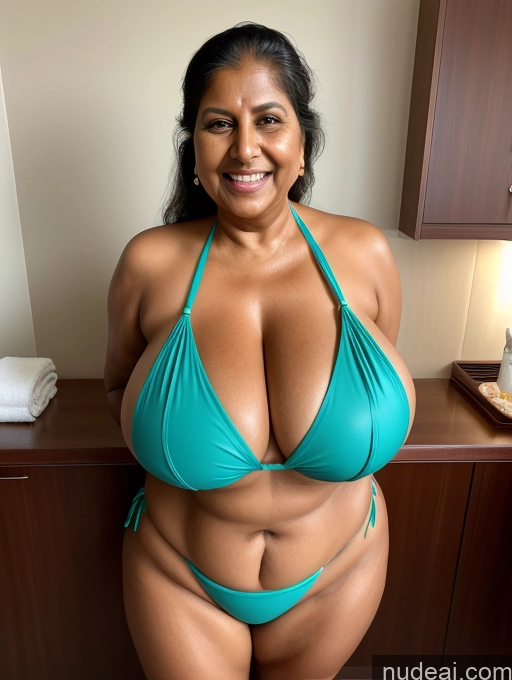 related ai porn images free for One Busty Huge Boobs Thick Tanned Skin Front View Microkini Thong Indian 70s Laughing Maid