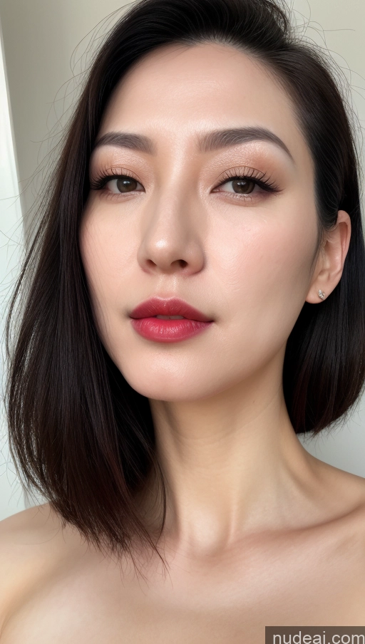 related ai porn images free for Woman One Perfect Boobs Lipstick Fairer Skin Korean Close-up View 30s Black Hair Slicked