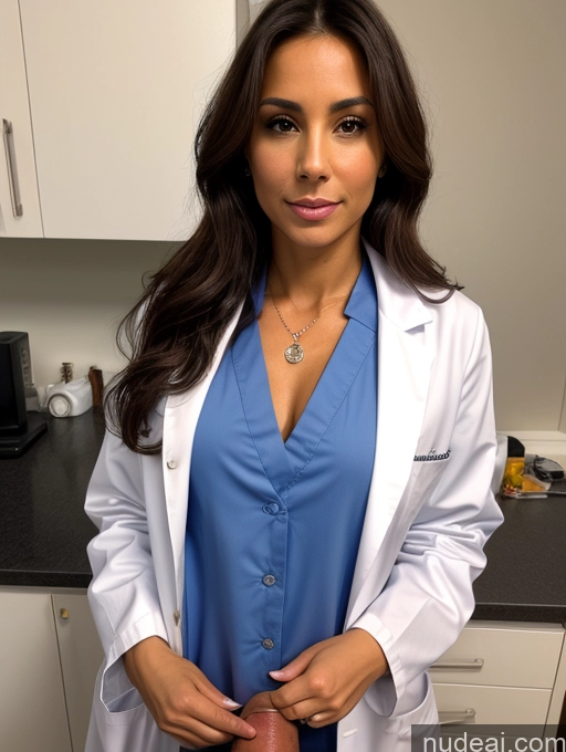 related ai porn images free for Woman One Small Tits Tanned Skin Short Perfect Body 30s Serious Brunette Long Hair Latina Front View Lab Coat Doctor Jewelry Blowjob