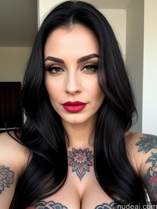 related ai porn images free for Woman Perfect Boobs Beautiful Lipstick Tattoos Perfect Body Fairer Skin 30s Pouting Lips Black Hair Long Hair Yoga Pants Cleavage