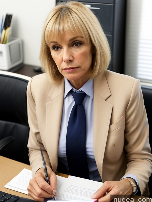 related ai porn images free for 60s Blonde Sad Italian Office Skinny Small Tits Bangs Suit Short Jacket Tie